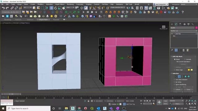 3ds Max editpoly bridge and smart extrude tower representation смотреть онлайн