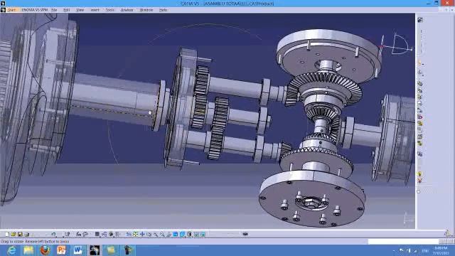 Industrial Robot orientation system Catia Design смотреть онлайн