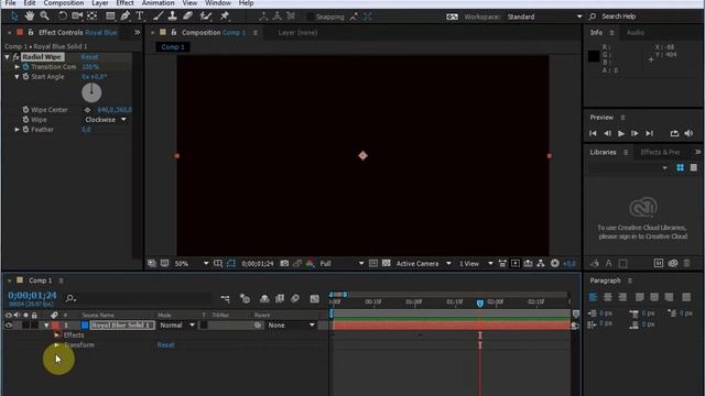 Создаем переход (transition) на основе Solid Layer и Radial Wipe смотреть онлайн