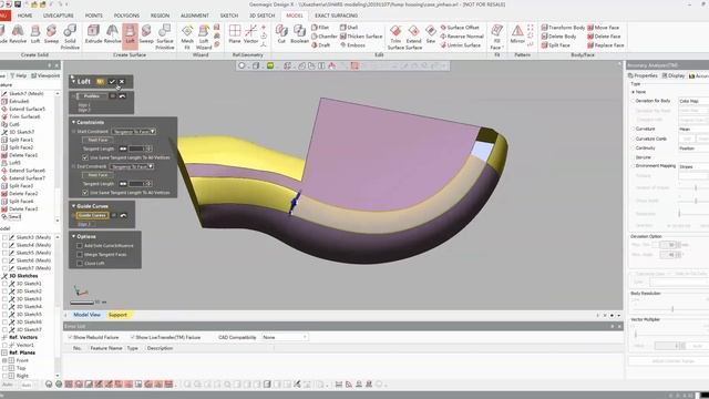 Geomagic Design X - Pump Housing Reverse Engineering Process смотреть онлайн