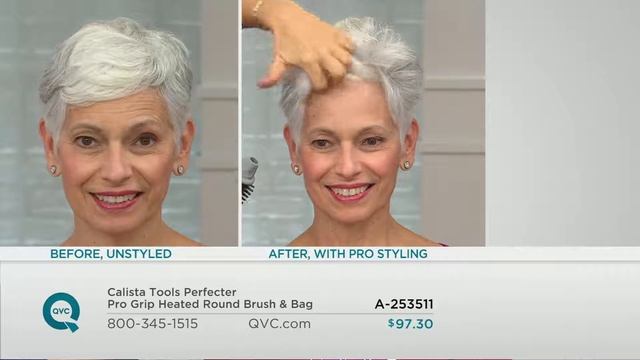 Calista Tools Perfecter Pro Grip Heated Round Brush & Bag With Pat James-Dementri