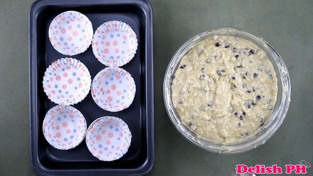 Steamed Banana Muffin With Chocolate Chips
