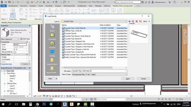 Revit Basics 5 - kitchen смотреть онлайн