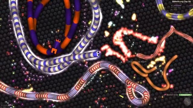 Slither io EPIC Смешные Бессмертный Змеи 3D v Slither io смотреть онлайн