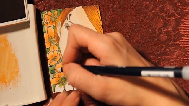 Coloring Techniques -Blender Pen with Ink and Mica смотреть онлайн