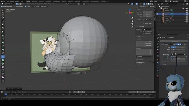 3D modeling a furry character in blender part 1: the head (TIMELAPSE) смотреть онлайн