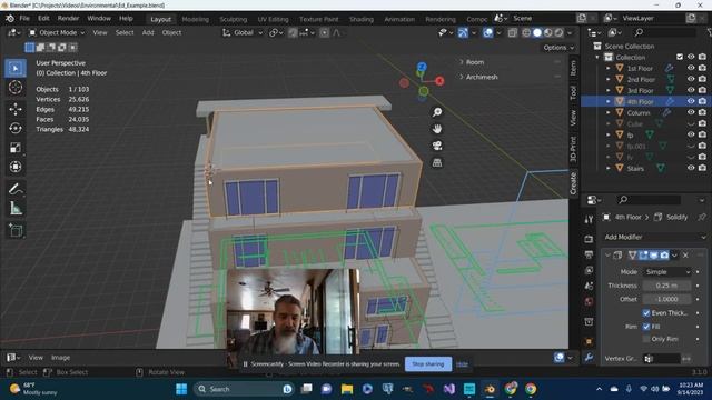 Adding a Roof with Blender Archimesh смотреть онлайн