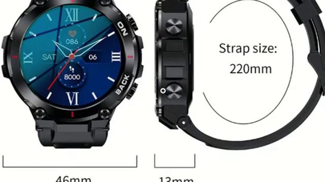 MELANDA K37 Montre intelligente GPS militaire pour homme смотреть онлайн