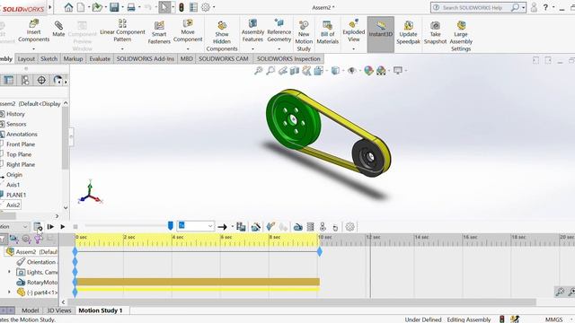 Draw 3D drawing of Belt and Pulley step by step using SOLIDWORKS and do motion study | Part 4 | URD смотреть онлайн