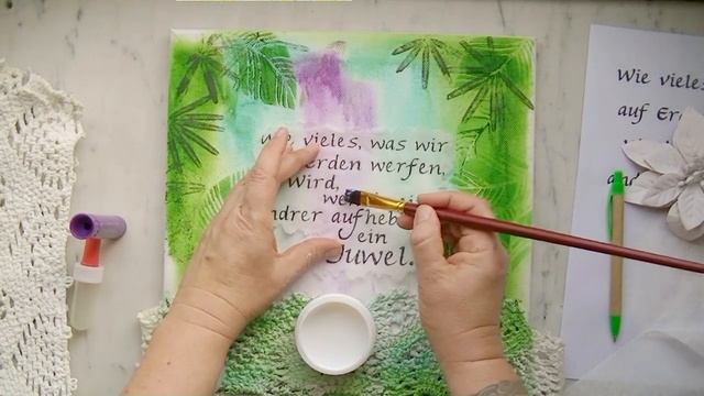 Let's paint | How to apply text on canvas смотреть онлайн