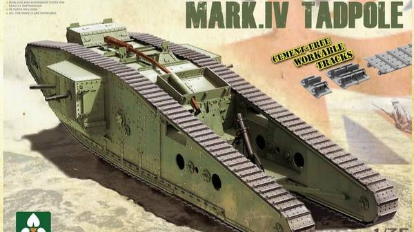 Распаковка Takom 1 35 2015 Mark IV Male Tadpole WRear Mortar Mark.IV
