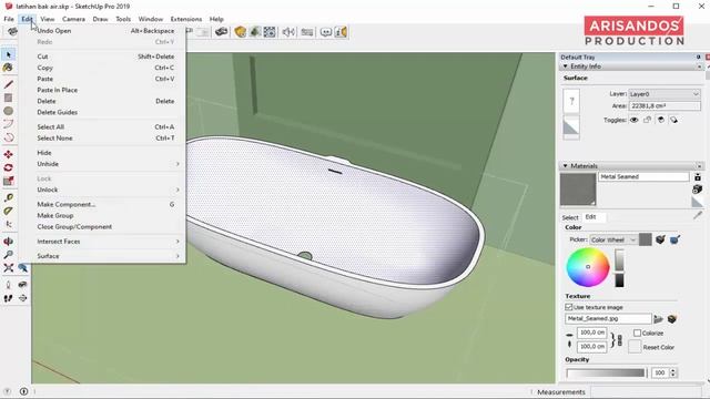 Cara Menambahkan Air di Bak Mandi - Sketchup Tutorial смотреть онлайн