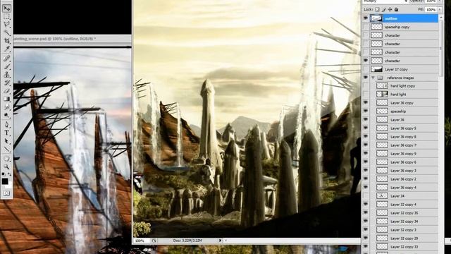 Digital Matte Painting with Photoshop | Photoshop Tutorials смотреть онлайн