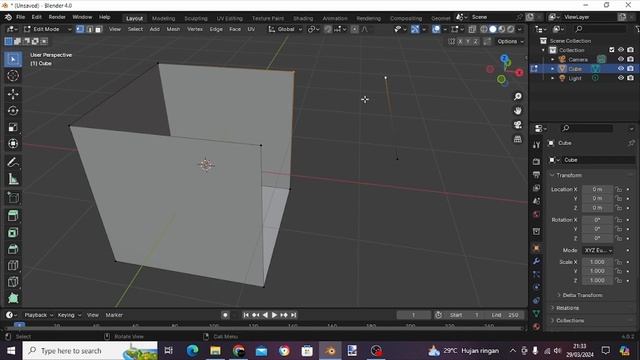 Tutorial Blender Join Vertex & Edges using shortcut смотреть онлайн