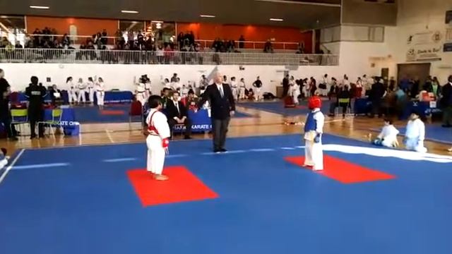 Karate Ontario Grand Prix 2015 #1 Novice Boys Kumite Age 7