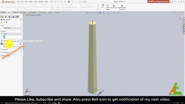 006. How to create 3D model of Taper pin in solidworks? Solidwork Tutorial on смотреть онлайн