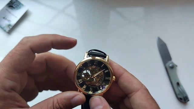 Мужские механические часы скелетон Forsining