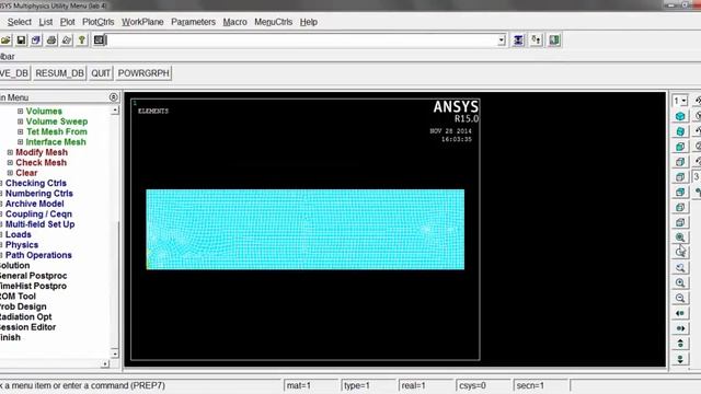 2D Notch Analysis in ANSYS Mechanical APDL смотреть онлайн