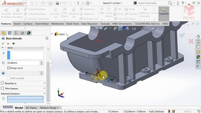 How to Model a Speed Reducer | Lower Casing | SOLIDWORKS смотреть онлайн