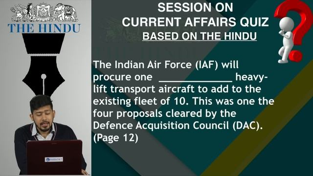Session on Current affairs Quiz based on the Hindu: 24th & 25th Dec смотреть онлайн