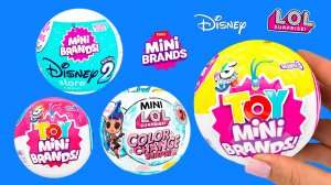 Куколки Лол, Игрушки Мини Брендс, Сюрпризы Дисней Мини Брендс/ АСМР Распаковка и обзор сюрпризов.