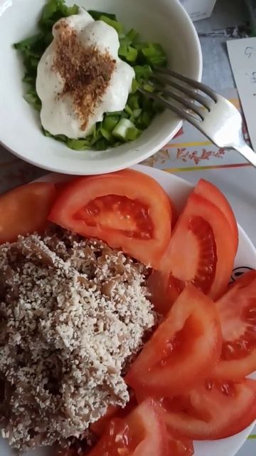 ПРОСТОЙ,ВКУСНЫЙ,СЫТНЫЙ ПП ОБЕД БЫСТРО || ГРЕЧНЕВАЯ ЛАПША СОБА С  КУРИЦЕЙ+ПОМИДОР+ЗЕЛ.ЛУК СО СМЕТАНО