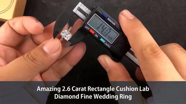 Amazing 2.6 Carat Rectangle Cushion Lab Diamond Fine Wedding Ring смотреть онлайн