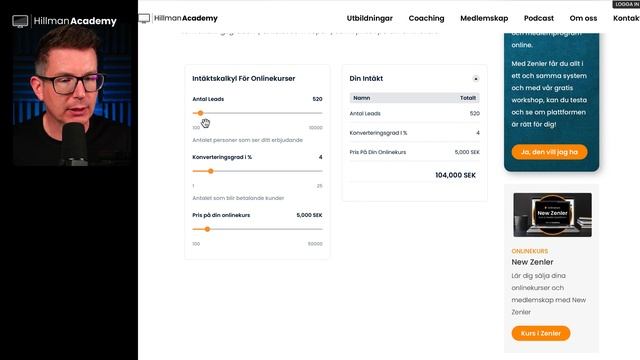 Hur LÖNSAM är Din ONLINEKURS? 3 Saker Som PÅVERKAR Din Lönsamhet - Räkna Ut Med Kurskalkylatorn🕺