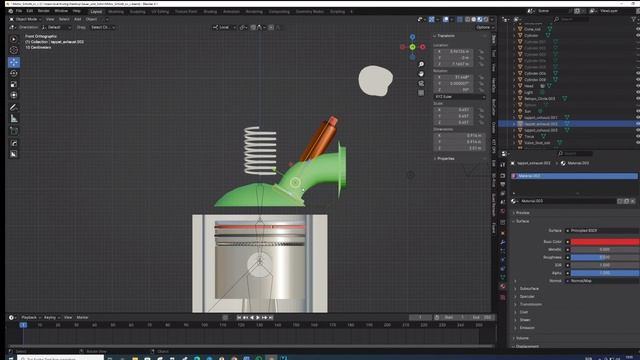 Blender 4.1 Designing Combustion Engine, Valvetrain смотреть онлайн