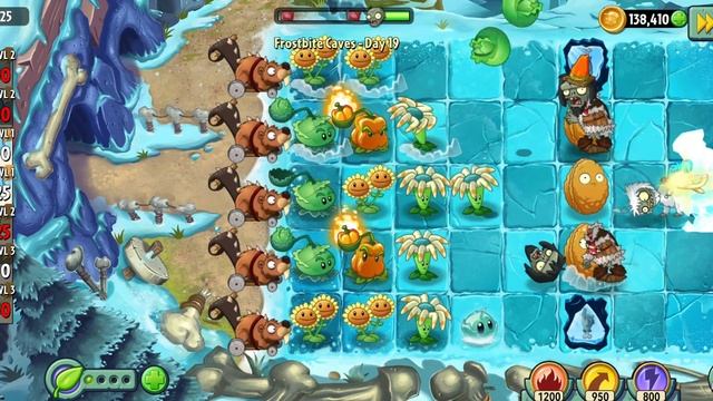 Plants vs Zombies, Frostbite Caves Day 19 смотреть онлайн