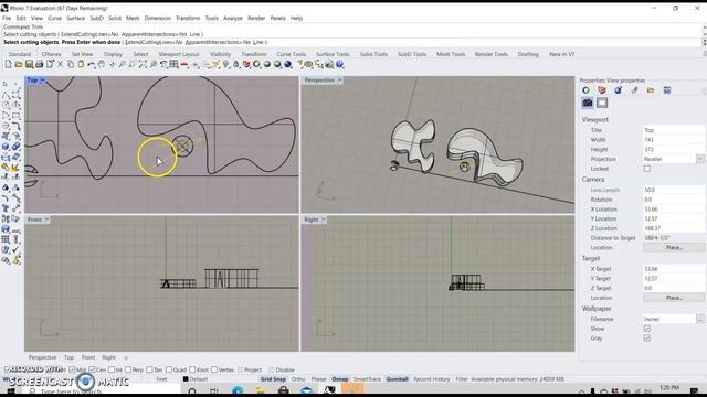 Polylines, Trim, Split, Cap, Interpolated Curves смотреть онлайн