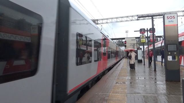 Электропоезда Ласточка ЭС1-030ЭС1-023 с маршрутом Смоленск-Белорусский вокзал