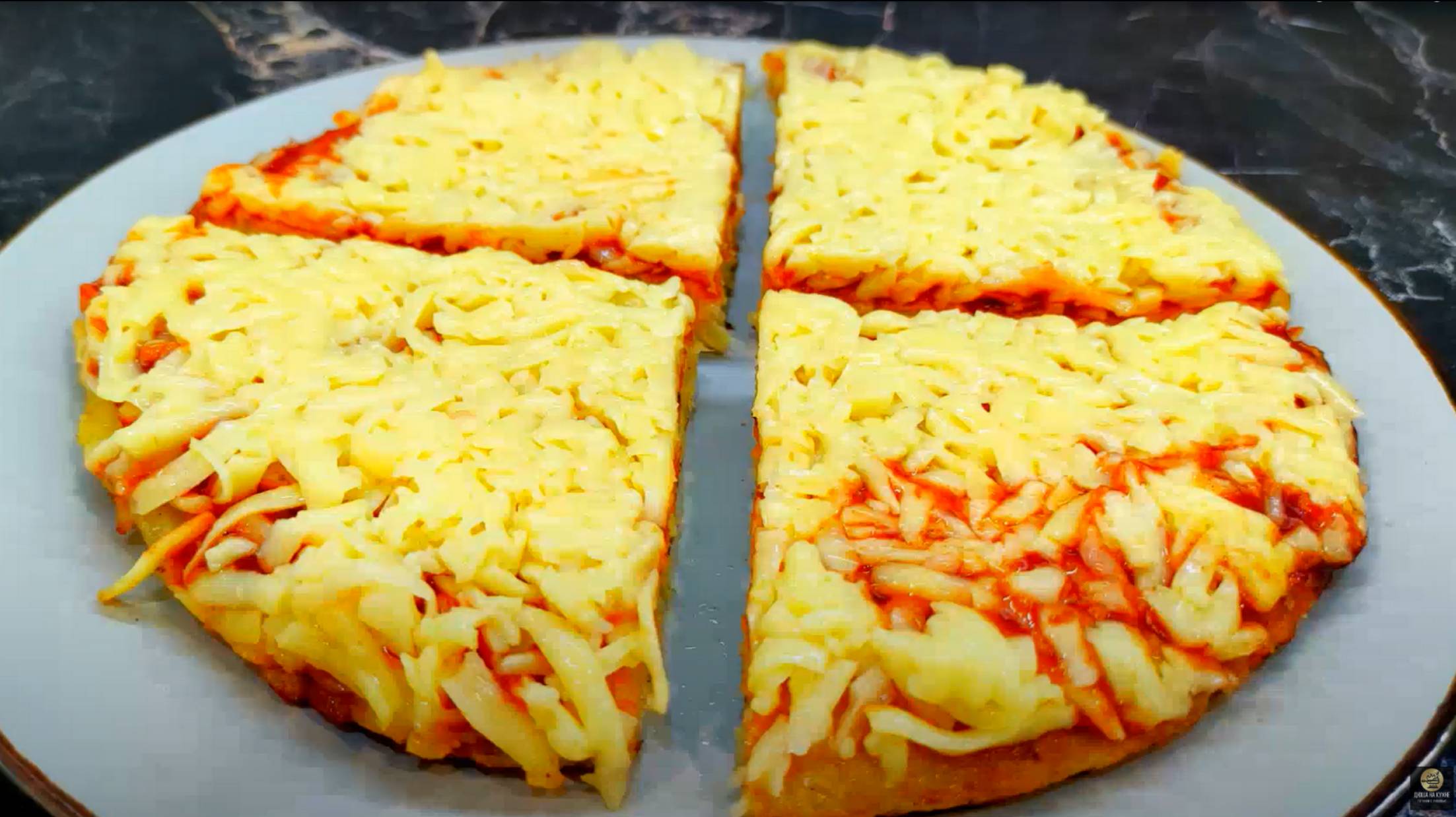 ПИЦЦА с сыром. Луковая пицца. Рецепт завтрака или перекуса. смотреть онлайн