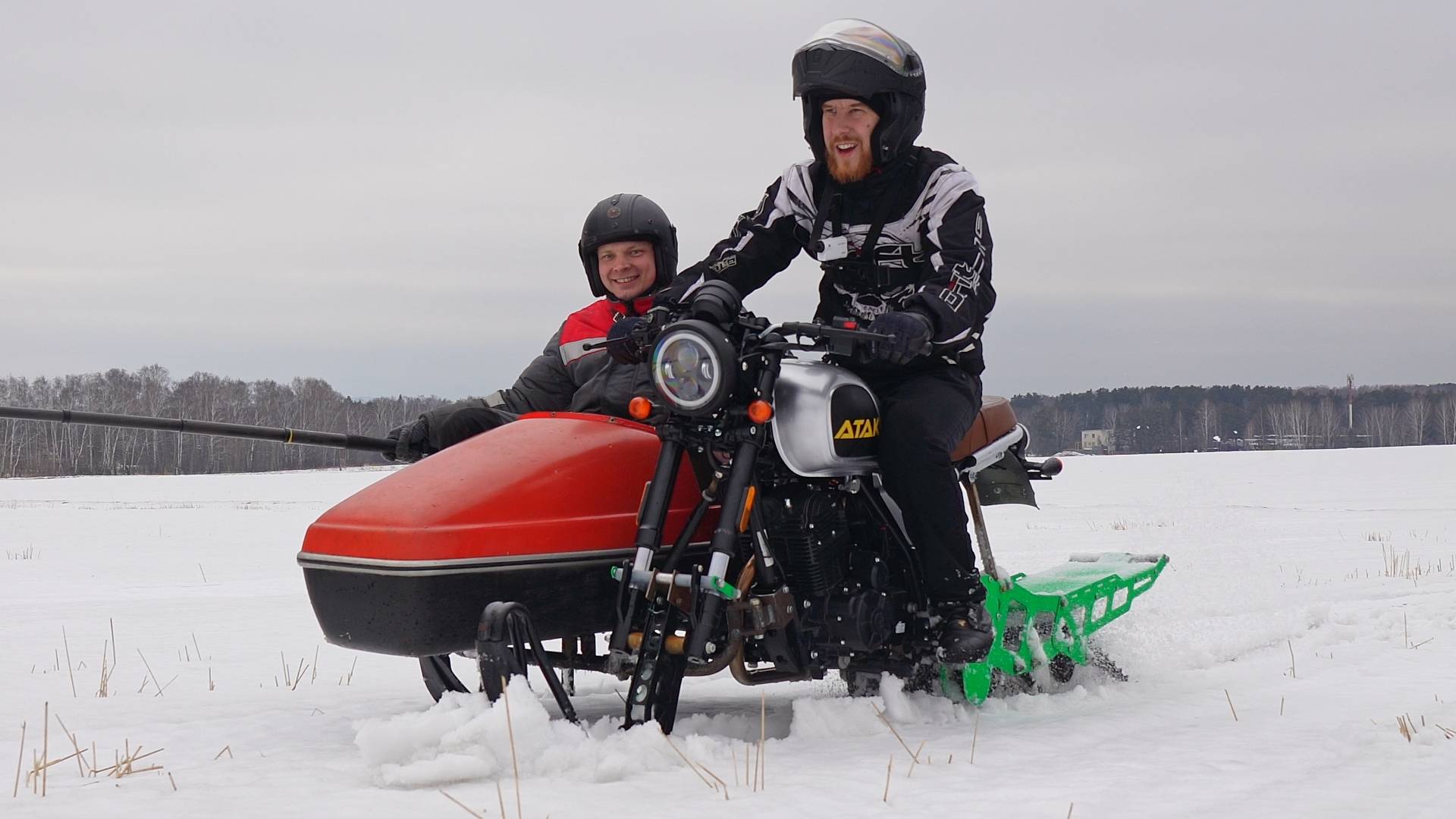 МОТО-СНЕГОХОД С КОЛЯСКОЙ! Тестируем забытые технологии и вот почему они не пошли в серию. смотреть онлайн