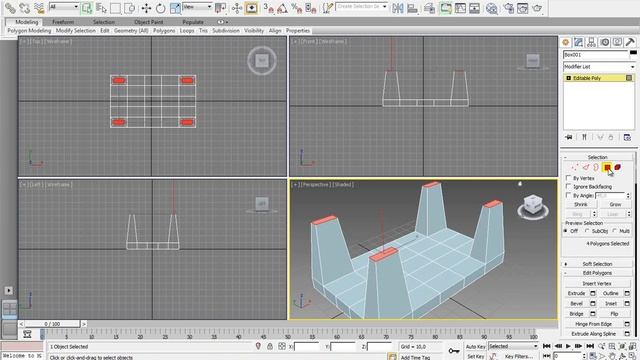 How to make a table in 3Ds Max (2014) . tutorial for beginners смотреть онлайн