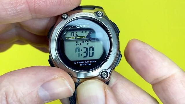 #CASIO W-211 (Module 3091) - How to Set the Time, Date, Alarm, use the Stopwatch and Dual Time! смотреть онлайн