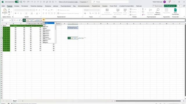 Python в Excel построение графиков #pythoninexcelпостроениеграфиков смотреть онлайн