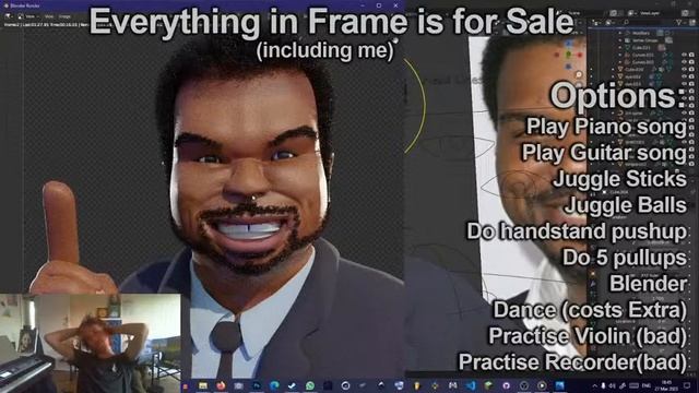 Darryl Philbin Facial Hair and Expressions Blender смотреть онлайн
