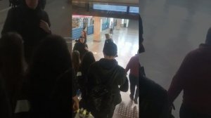 Москва. Переход метро Печатники с БКЛ на метро Печатники салатоаая линия