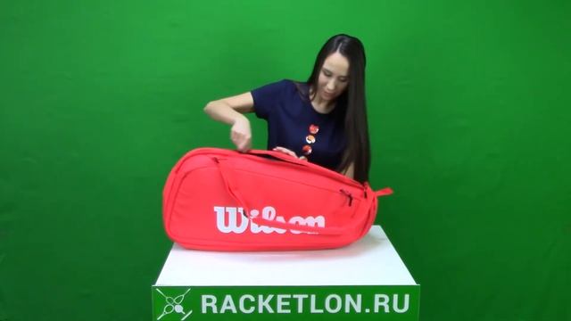 Сумка Wilson Super Tour 6 Red смотреть онлайн
