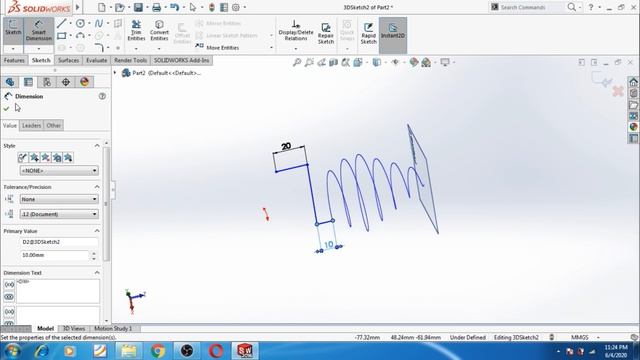 Spring Solidworks | Variable Pitch Spring | Solidworks Beginner Tutorial 18 | How to Model Spring смотреть онлайн