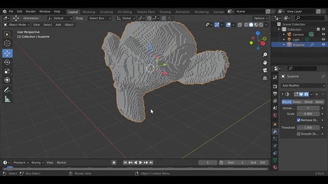 How to make a voxel (pixelated) object in Blender смотреть онлайн