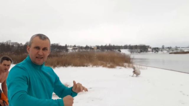 #моржи Псков, воскресная зарядка!! смотреть онлайн