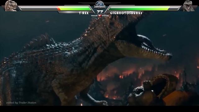 T-rex vs Giga with Healthbars смотреть онлайн