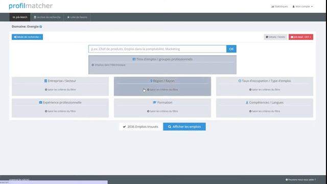 Profilmatcher Tutorial - Radar D'entreprise Simple
