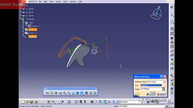 CATIA v5 | DASSAULT SYSTEMES | Walkthrough Part - 68 | BODY ROTATION смотреть онлайн