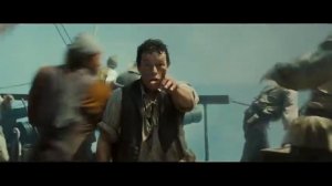 Уилл на судне. Дейви Джонс призывает Кракена. Кракен топит судно. HD