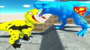 Крутые ДИНОЗАВРЫ✨ мультик для детей,Человек-паук Rex против Супермена Rex, Смертельный забег, мульт