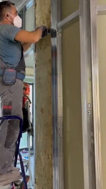 Процесс монтажа перегородок ГКЛ! #монтаж #перегородки #шумоизоляция #ремонтквартир #ремонтдома