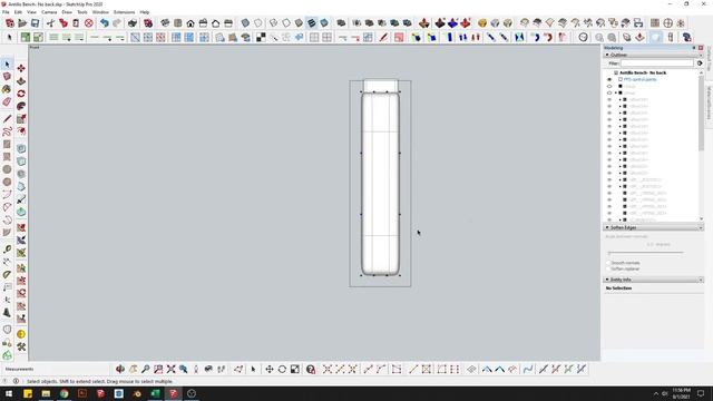 Antilo Bench Sketchup Modeling смотреть онлайн